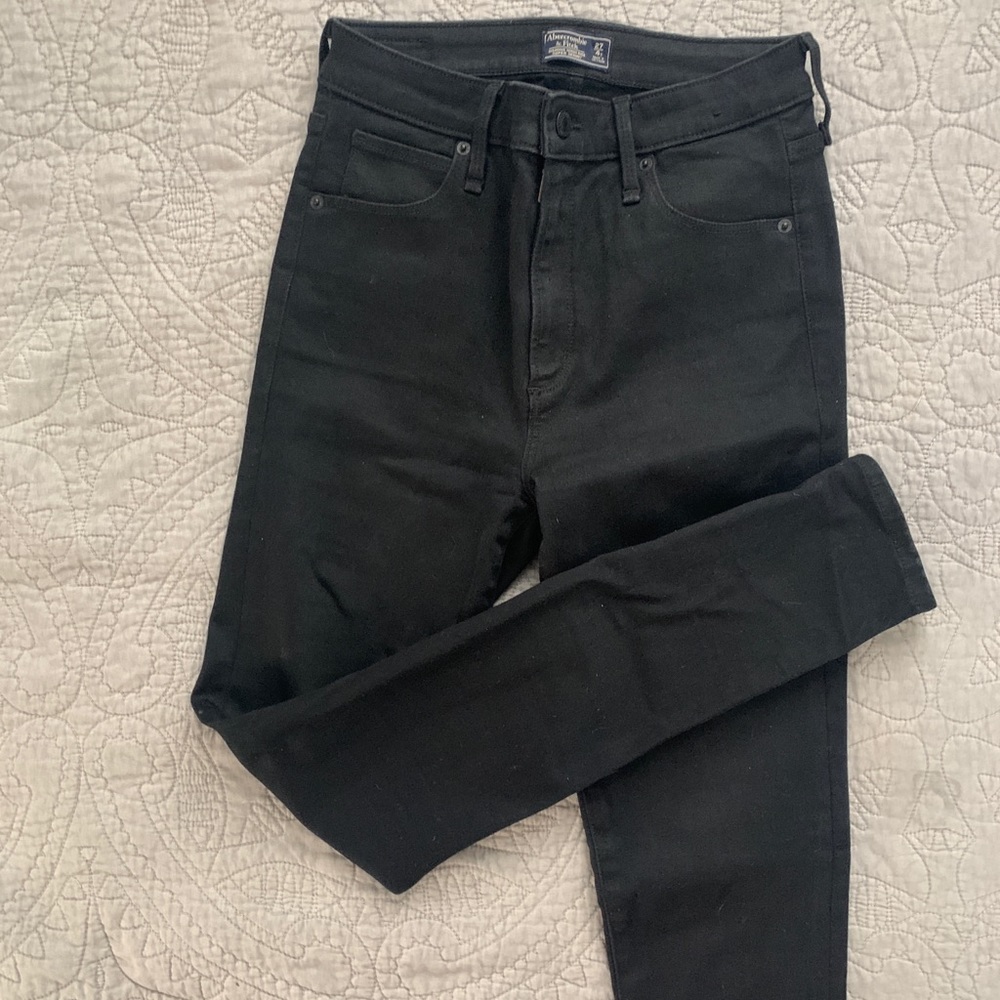 High Waisted Skinny Black Abercrombie Jeans